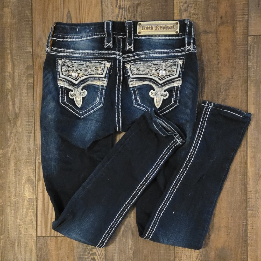 Rock Revival Women's Dark Blue Skinny Jeans